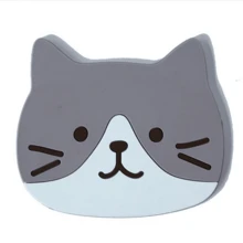 Set Of 5 Silicone Cartoon Cat Shape Coasters - Heat Resistant Coasters For Beverages, Kitchen Gadgets And Home Decor Anniversary Thanksgiving Valentine's Day Birthday Mother's Day Gift For Her