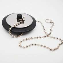 2 Pieces Of Rubber Sink Plug Drain Cover, 43mm Universal Bathtub Plug With Long Metal Ball Chain And Hanging Ring, Bathroom Kitchen Drain Plug, Bathtub Sink Plug, Bathroom Anti Odor Sealed Floor Drain Without Deformation Bathtub Accessory Bathroom Bathtub Drain Plug - Black - View 14