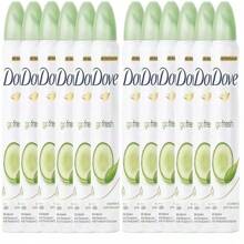 Desodorante en spray corporal Dove Anti-Perspirant/Anti-Transpirante, Paquete de 12 x 250ml/8.5oz, Pepino y Té Verde - Multicolor - Ver 1