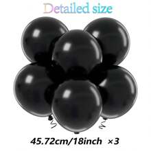 Bóng bay cao su nhiều màu 18 inch/45,72cm - 3 quả bóng bay heli dày cỡ lớn thích hợp cho trang trí sinh nhật, tiệc cô dâu, đám cưới, lễ tốt nghiệp, tiệc theo chủ đề - Nhiều màu - Xem 24