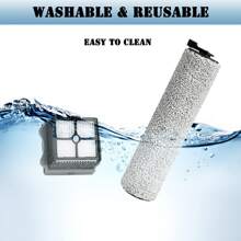 Kit de repuesto de cepillo rodillo y filtro compatible con Tineco IFloor 3, Floor One S3 aspiradora inalámbrica de limpieza en seco y húmedo, accesorios y piezas de repuesto - Tineco iFloor 1.0 - Ver 3