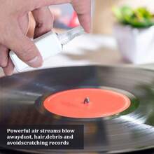 Kit de limpieza de discos de vinilo - Cepillo de plástico y limpiador - Juego de limpieza de álbumes antiestáticos para tocadiscos y gramófono