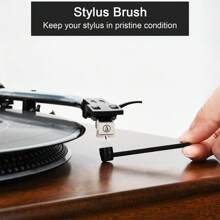Kit de limpieza de discos de vinilo - Cepillo de plástico y limpiador - Juego de limpieza de álbumes antiestáticos para tocadiscos y gramófono
