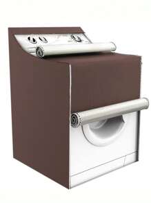 1 Pc Drum Washing Machine And Dryer Waterproof, Sunproof, Dustproof Protective Cover. Oxford Fabric Material, Equipped With Tied Rope For Adjustable Size, Suitable For Most Top-Loading Or Front-Loading Washing Machines.