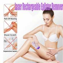 2024 New Silky Smooth Hair Eraser, Shaver, Unisex Smart Shavy Hair Remover Epilator Smooth Touch Hair Remover Painless Hair Removal For Women, Light Technology Hair Remove, Silky Smooth Hair Eraser Apply To Any Part Of The Body(1PCS) - White - View 6