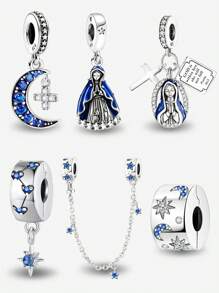 1 pièce Pendentif charme pendentif boule Maria, convient pour les bracelets, bijoux femme DIY