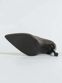 Minimalist Elegant Black Stilettos For Party And Catwalk, Women Formal High Heels