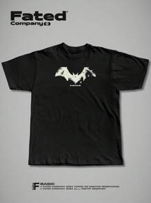 FATED - Dingy Streetwear T-Shirt - 100% Cotton Unisex - Black - View 1