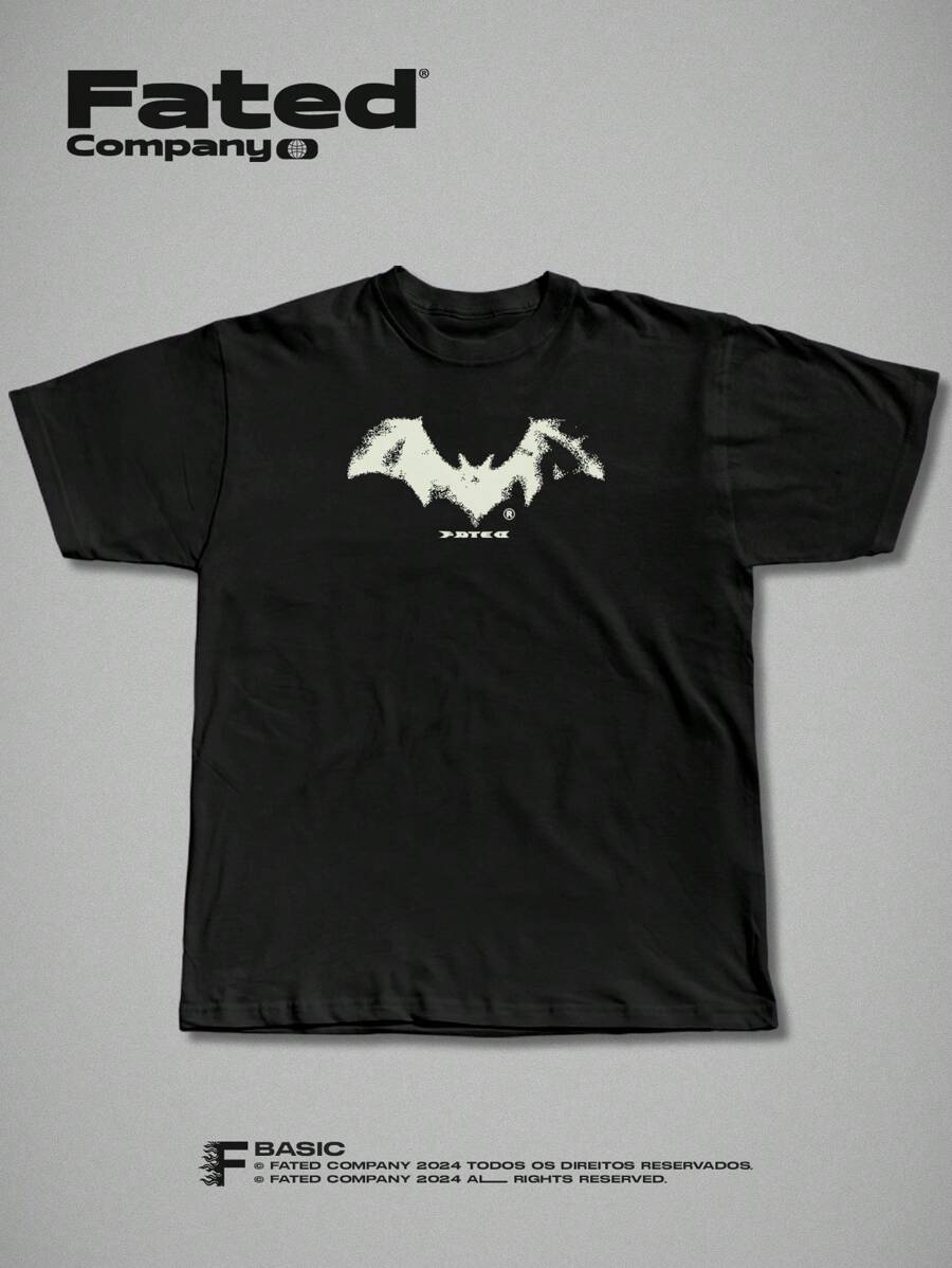 FATED - Dingy Streetwear T-Shirt - 100% Cotton Unisex - Black - View 1