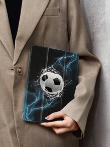 Football Case Compatible With Samsung Galaxy Tab/IPad,IPad 9th/8th/7th Generation 10.2 Inch ,New IPad 10th Generation Cover,With Auto Wake/Sleep,Four Corners Anti-Fall - Multicolor - View 2