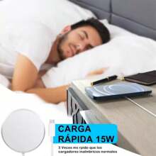 Cargador inalámbrico magnético de 15 W, carga rápida MagSafe, compatible con todas las series - Blanco - Ver 5