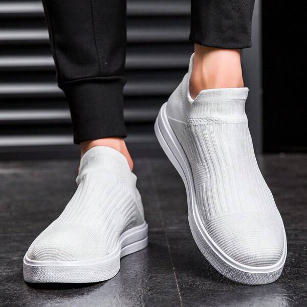 Tênis masculinos casuais leves, confortáveis e minimalistas de cor sólida, adequados para atividades ao ar livre, uso casual diário, versáteis para adolescentes, verão, casual, ao ar livre, atlético, férias, viagens, presentes de formatura, acessórios para vestidos de aniversário