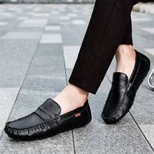 Herren Mode Loafer, weich, leicht, bequem, schlichte Stil Lässig Slip-On Fahrschuhe, atmungsaktiv rutschfest