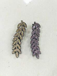 2pcs/4pcs Rhinestone Wheat Ear Hair Clip,Bangs Clip,Delicate Side Clips,Nape Hair Clips,Sweet Half Up Hair Clips