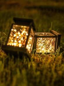 1 Solar Light, Outdoor Garden Decoration, Star Light And Candle Light For Hanging Or Table, Outdoor Solar Light, Patio, Garden, Warm White And Colorful Lights