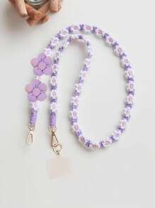 波西米亚雏菊编织挂绳手机链，可爱花朵斜挎手机挂绳，长款手工编织雏菊花手机挂绳，送给母亲、家人、朋友、生日、节日的时尚流行礼物手机挂饰 - 彩色 - 查看 23