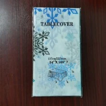 1 块圣诞节一次性桌布 54 X 108 英寸冬季雪花冬季仙境塑料桌布防水矩形塑料圣诞桌布适用于圣诞节餐桌装饰圣诞节家庭派对装饰圣诞节节日生日派对用品 - 彩色 - 查看 19