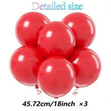 Bóng bay cao su nhiều màu 18 inch/45,72cm - 3 quả bóng bay heli dày cỡ lớn thích hợp cho trang trí sinh nhật, tiệc cô dâu, đám cưới, lễ tốt nghiệp, tiệc theo chủ đề - Nhiều màu - Xem 38