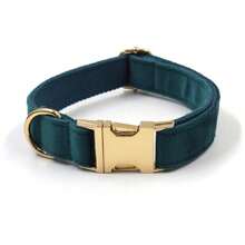 2pcs/Set Thick Double-Layer Velvet Pet Collar & Bow Tie Set, Adjustable Sizes Suitable For Small, Medium, Large Dogs, Soft Comfortable Velvet, Sturdy Metal Zinc Alloy Gold-Plated Clasp, More Than Plastic, Easy To Secure And Quickly Release (Slight Color Variation Due To Different Fabric Batches, Random Delivery)