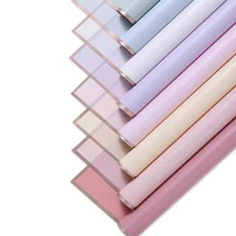 20pcs Golden Bordered Jelly Blotting Paper, Korean Waterproof Packaging Paper, Frosted Paper For Floral Arrangement, Packaging Material, Wrapping Paper, Tissue Paper, Flower Bouquet Supplies, Gift Packaging, Wedding Decoration, Suitable For Any Occasion