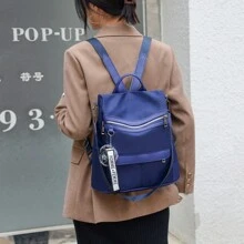 Women's Anti-Theft Waterproof Multipurpose Crossbody Casual Shoulder Backpack - 藍色 - 查看 3