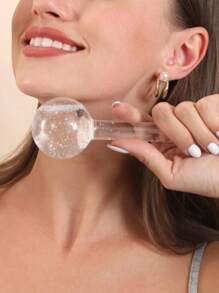 Crystal Facial Cooling Ice Balls - 1pc, Powder Blue, Fragrance-Free For Face & Neck Care Ice Globes For Facials,Beauty,Skin Care Products,Spa,Self Care,Skin Care Tools,Face Care,Esthetician Supplies,Massage,Face Massage Tool,Face Roller,Ice Roller,Ice Roller Face