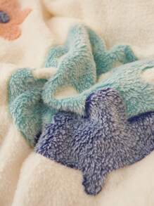 1 Vỏ chăn lông vũ màu xám in họa tiết sóng hoạt hình, Vỏ chăn 2 trong 1 (Không bao gồm ruột), Chăn ấm cho mùa thu/đông, Thích hợp cho phòng khách, ghế sofa, phòng ngủ, ký túc xá - Hồng - Xem 7