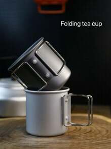户外露营轻便可折叠铝合金水杯、咖啡杯、茶杯，可盛装开水 - 彩色 - 查看 2