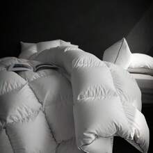 Goose Down Comforter Oversized King - 850 Fill Power Medium Warmth For All Season Duvet Insert - Light Weight, White Down Comforter, Oversized King Size 120 X 98 - White-70% down - View 1