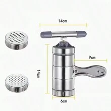 Kitchen Supplies, Manual Noodle Press, Italian Pasta Machine, Household Small Hand Cranked Noodle Machine, Portable - Grey - View 5