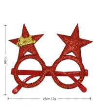 14pcs/Set Random Style Christmas Glasses, Christmas Glasses Set, Holiday Party Supplies, Photo Props, Holiday Decorations