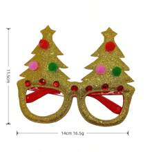 14pcs/Set Random Style Christmas Glasses, Christmas Glasses Set, Holiday Party Supplies, Photo Props, Holiday Decorations