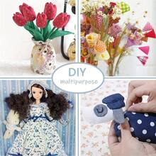 缝纫用布料 9 件，花卉图案印花布料，DIY 缝纫工艺图案拼布，工艺用布料，花卉系列（20 英寸 X20 英寸，黑色） - 黑與白 - 查看 7