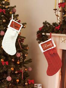 1pc Personalized Christmas Stockings,Christmas Stockings With Names,Custom Christmas Stockings,Christmas Decorations,Christmas Decorations For Home,Christmas Stockings Bulk,Personalized Christmas Gifts For Women,Mother,Mom,Men,Father,Dad,Boyfriend,Girlfriend,Wife,Husband,Dog,Cat,Best Friend,Him,Her,Couple,Bestie,Bride,Bridesmaid,Couples,Grandma,Grandpa,Sister,Brother,Festive Calendar - Multicolor - View 4