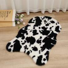 Fluffy Luxury Animal Print Rugs/Cushion/Mat For Sofa, Decorative Soft Plush Cream Shag Rug/Carpet Pad With Asymmetrical Shape Gifts Birthday Graduation