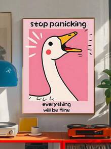 1 tấm áp phích nghệ thuật cổ điển, ngỗng hồng, vịt, áp phích nghệ thuật phông chữ trích dẫn, tranh vải canvas thú vị trang trí tường, phòng ngủ, phòng khách, phòng ăn, bếp, phòng học, phòng tắm, hành lang, quầy bar, quán cà phê, trang trí ký túc xá, quà tặng lý tưởng cho bạn bè, nghệ thuật tường, trang trí tường, trang trí nhà cửa, tranh vải canvas trang trí phòng, không khung - Nhiều màu - Xem 13