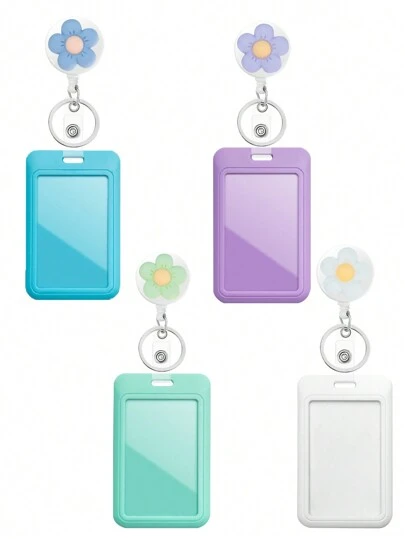 Cute Flower Nurse Retractable Badge Reel With ID Badge Holder, Key Ring, Funny ID Name Badge Reel Holder For Keychain Keys, Easy-To-Pull Buckle For Office Hospital Laboratory, Great S For Doctor, Nurse, Worker Car Accessories Bag Charm School Goth Y2k Halloween Accessories Teachers Day Christmas Gift Ideas Bag Lanyards With Id Holder Car Accessories Bag Charms Car Friend Sister