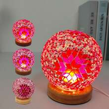 Đèn ngủ Bohemian bằng thủy tinh khảm trang trí nhà cửa đèn bàn phòng ngủ với bầu không khí tiệc tùng xung quanh cao cấp - Nhiều màu - Xem 18