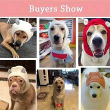 1 件装狗耳保护帽 - 适合中型至大型犬的降噪针织帽，四季皆宜 - 彩色 - 查看 4