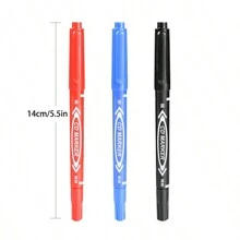Oil-Based Marker Pen Small Dual-Tip Marker Pen Outliner Pen Marking Note-Taking Pen Three Colors - Multicolor - View 8