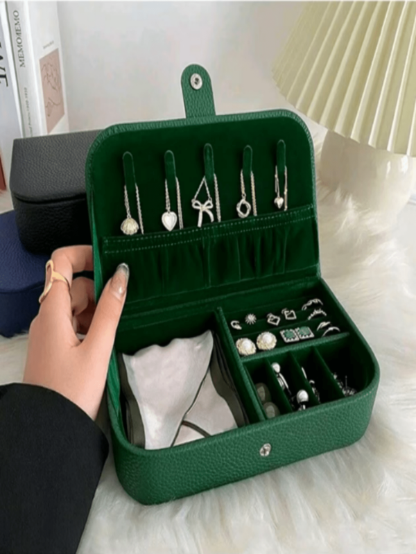 1 Peça Caixa de Armazenamento de Joias Portátil Simples, Organizador de Brincos e Colares, Presente para Mulheres e Meninas, Presente do Festival da Deusa, Caixa de Joias de Capacidade Grande de Camada Única, Essenciais de Viagem de Casamento, Essenciais de Férias de Verão para Mulheres, Organizador de Presentes Volta às Aulas