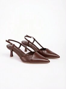 Plus Size Wide Fit Fashion Casual Versatile Round Toe Mid Heel Pumps