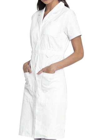 Women Plain Uniform Beautician/Healthcare Worker Dress, Nurse Dress