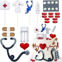 Nurse Cake Topper Nursing Cupcake Toppers, Nurse Cake Decorations RN Theme Party Favors Nurse Decorations For Nursing Party Doctor Nurse Party Supplies