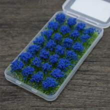 28 件/盒迷你花卉模型套件，模拟静态小花卉植物模型景观套装，包括人造草、苔藓和 DIY 手工功能，适用于火车风景、铁路、万圣节和圣诞节