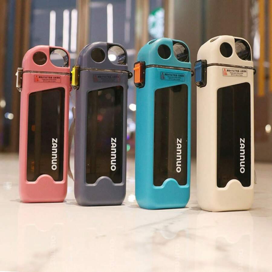 Square Straw Water Bottle With Scale Stylish Custom Water Bottle - aleatório - 查看 1