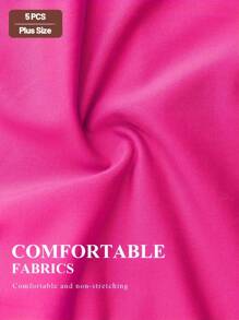 MEIYATING Paquete de 5 bragas reductoras de talla grande para mujer, con diseño de rosas, malla transpirable y cómoda, tipo triangular