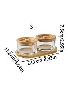 Bộ 3 lọ thủy tinh/4 lọ/5 lọ/7 lọ/bộ hộp đựng đa năng dùng cho phòng khách, phòng ăn, nhà bếp, bộ khay đựng ngũ cốc, kẹo, bánh quy, bánh mì, thích hợp cho ngoài trời, đám cưới, tiệc tùng, quà tặng, sinh nhật, giáng sinh - Nhiều màu - Xem 10