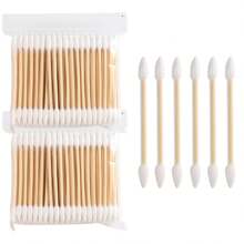 200/400PCS Pointed Tip Cleaning Swabs, Precision Tip Cleaning Swabs With Wooden Sticks, Double Side Buds For Makeup, Personal Care, Nail Polish Clean Up Tool, Nail Polish Corrector Swabs