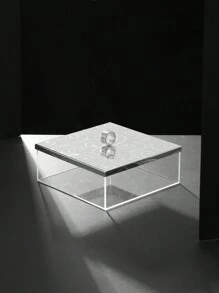 ALMAMARA 1 件，亚克力铁托盘 3 件套，亚克力铁托盘，亚克力 + 铁纸巾盒，铁香炉，金色和银色，适用于斋月、斋月卡里姆、斋月穆、开斋节穆、开斋节，适用于家居装饰、房间装饰、生日装饰、办公室装饰、托盘、储物盒、珠宝盒 - 彩色 - 查看 14